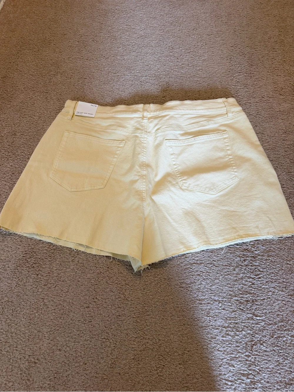 LOFT Pale Yellow Denim Cutoff Shorts